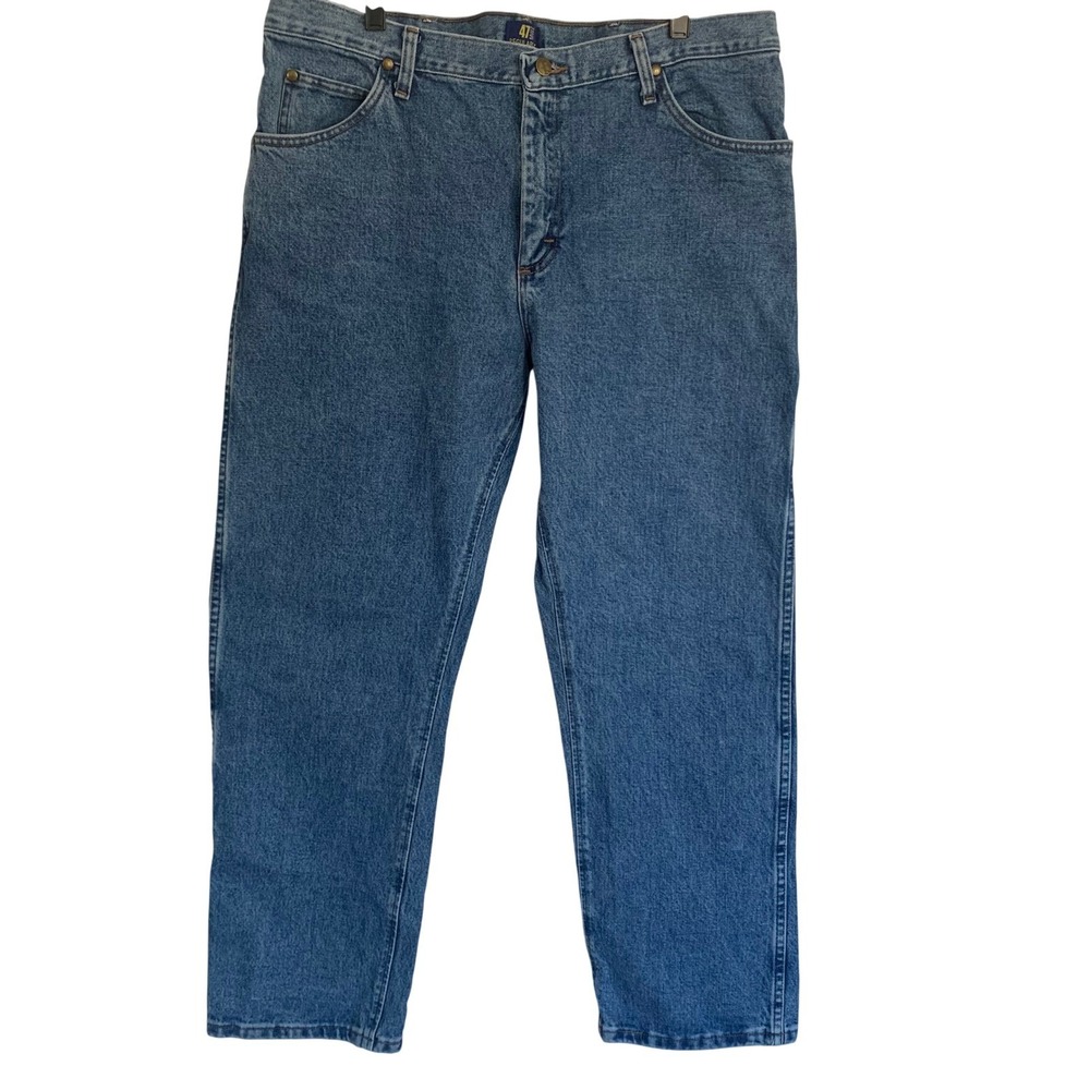 Wrangler Mens Jeans 38x30 Blue Denim Regular‎ Fit A001 MWZ